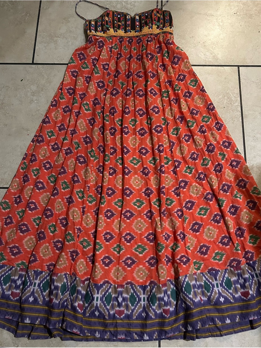 Ralph Lauren Denin & Supply Bohemian Red Patterned Maxi Dress for Women